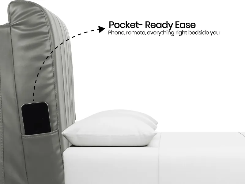 Regal Queen Hydraulic Storage Bed Bed in Grey Leatherite